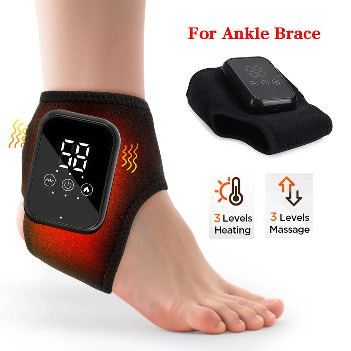 WarmWrap™ Cordless Heated Massage Ankle Wrap