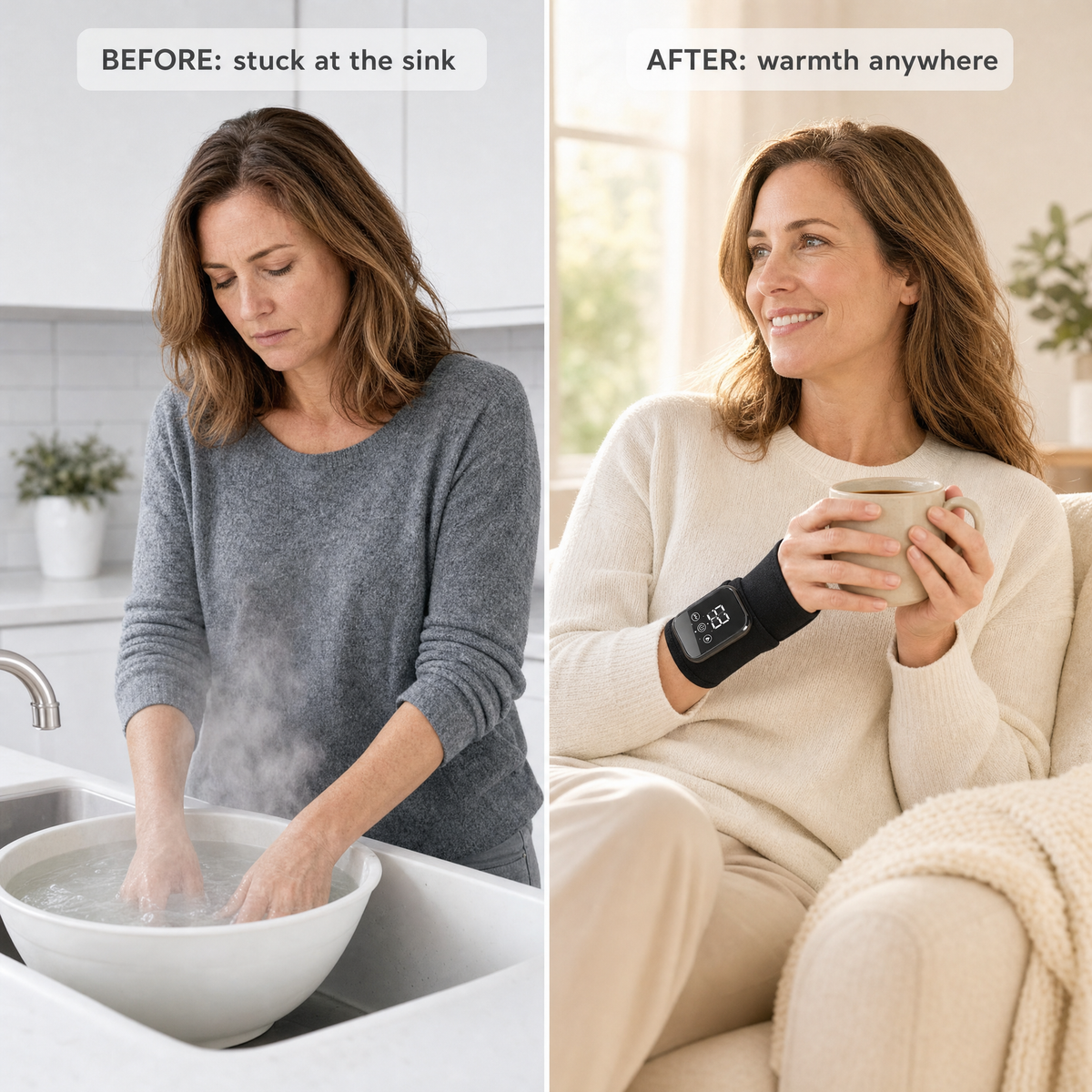 WarmWrap™ Cordless Heated Massage Wrist Wrap