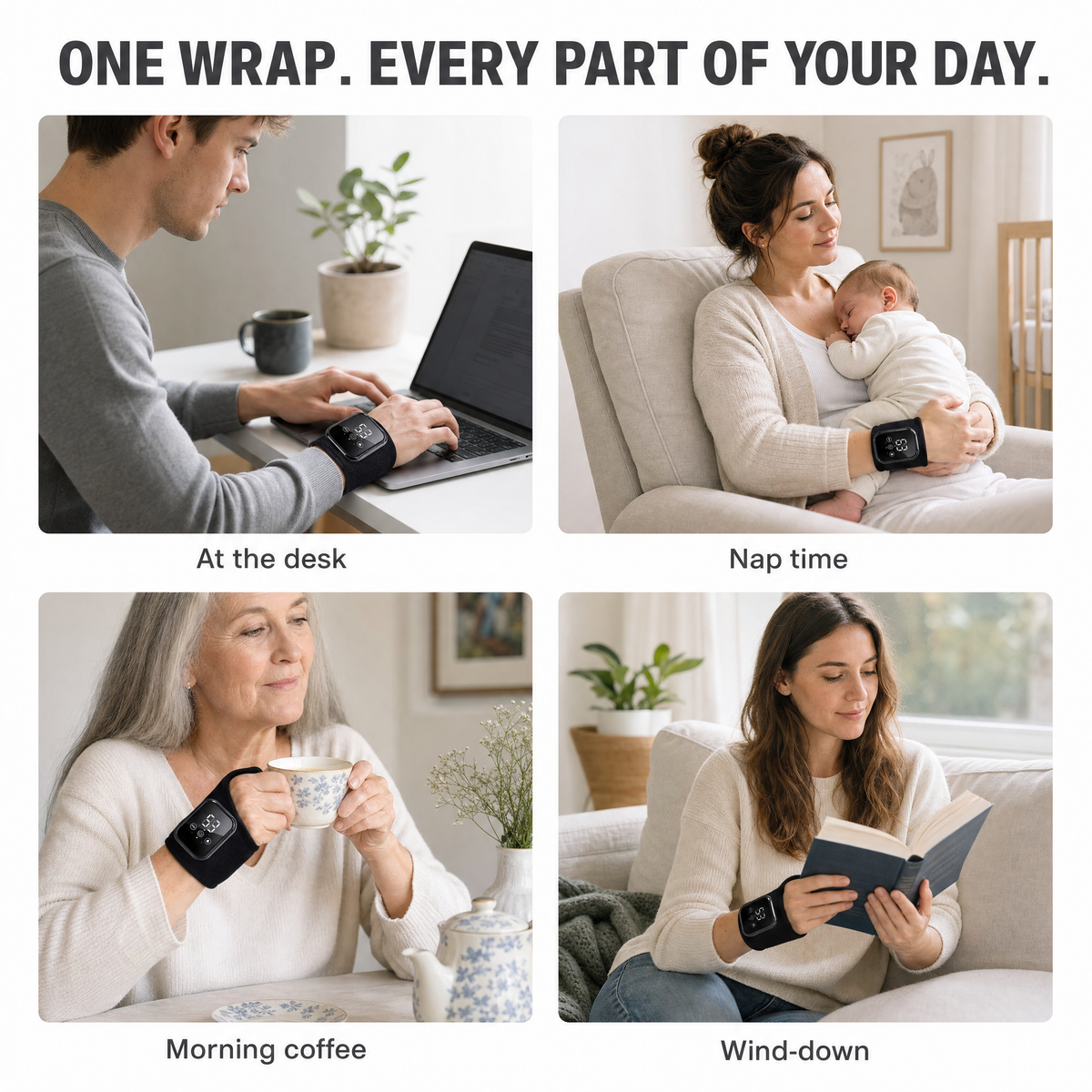 WarmWrap™ Cordless Heated Massage Wrist Wrap