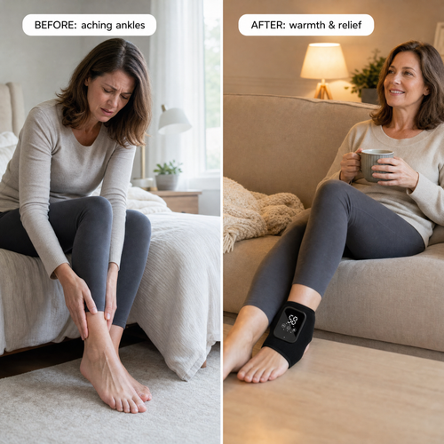 WarmWrap™ Cordless Heated Massage Ankle Wrap