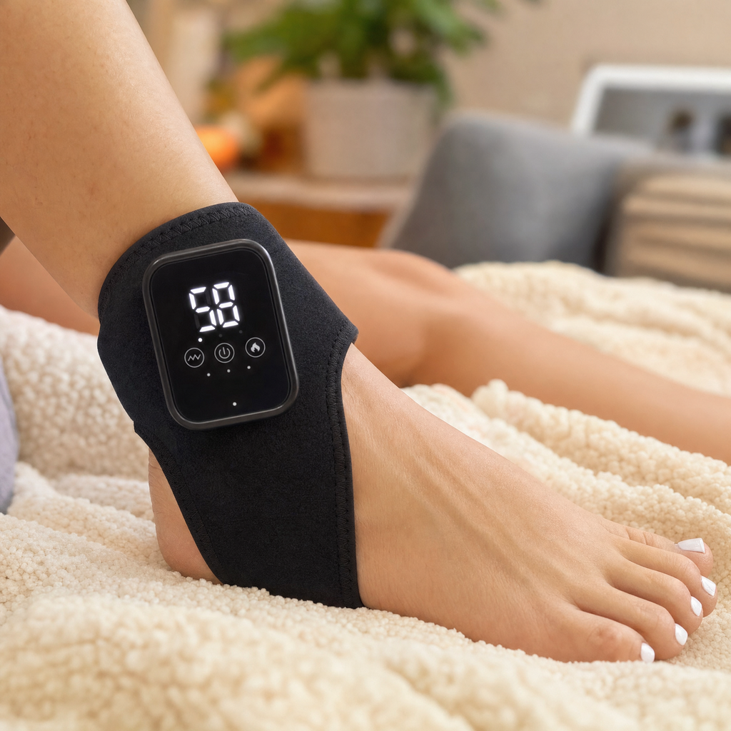 WarmWrap™ Cordless Heated Massage Ankle Wrap