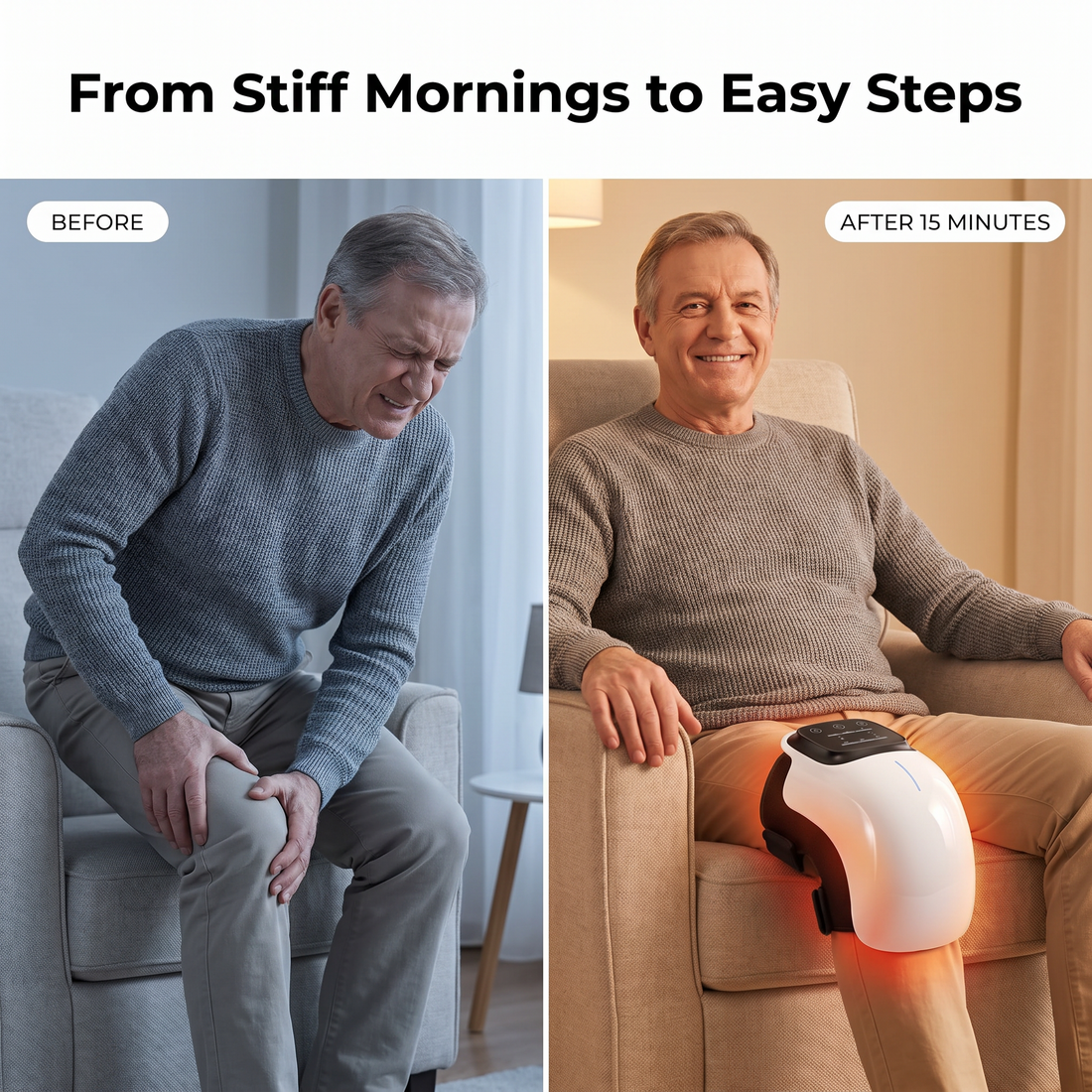 KneeHaven Heat, Light & Vibration Knee Massager
