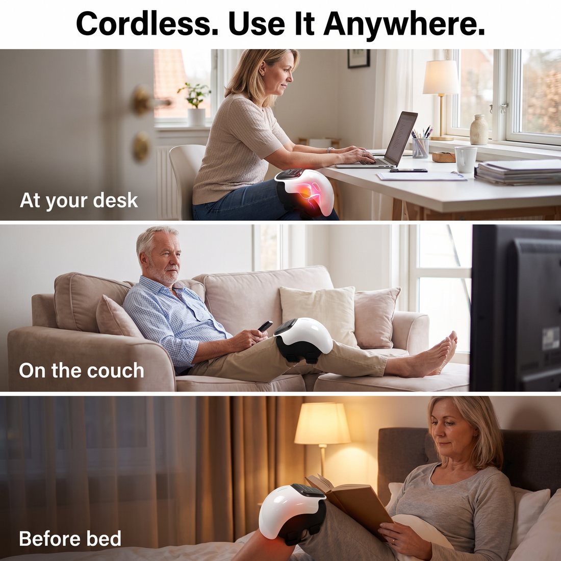 KneeHaven Heat, Light & Vibration Knee Massager